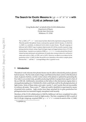 The Search for Exotic Mesons in gamma p -> pi+pi+pi-n with CLAS at Jefferson Lab