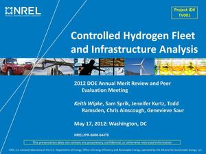 Controlled Hydrogen Fleet and Infrastructure Analysis