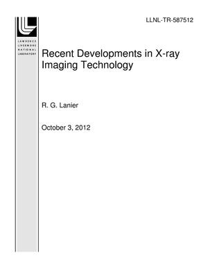 Recent Developments in X-ray Imaging Technology