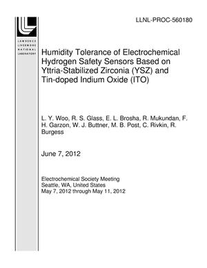 Humidity Tolerance of Electrochemical Hydrogen Safety Sensors Based on Yttria-Stabilized Zirconia (YSZ) and Tin-doped Indium Oxide (ITO)