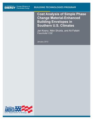 Cost Analysis of Simple Phase Change Material-Enhanced Building Envelopes in Southern U.S. Climates