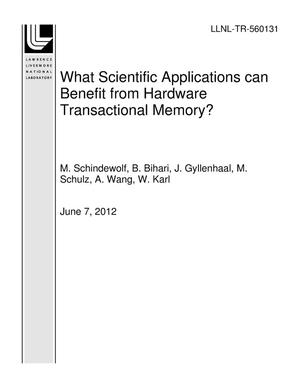 What Scientific Applications can Benefit from Hardware Transactional Memory?