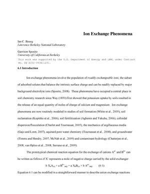 Ion exchange phenomena