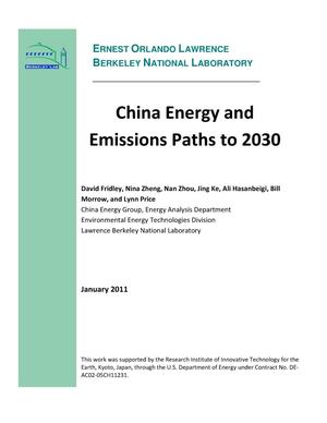 China Energy and Emissions Paths to 2030