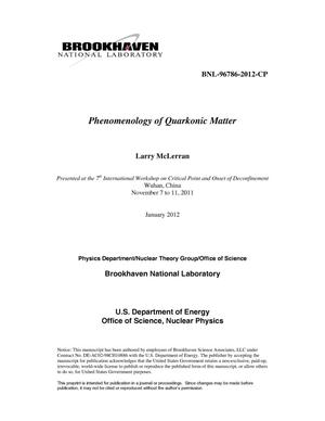 Phenomenology of Quarkyonic Matter