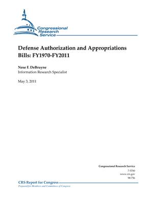 Defense Authorization and Appropriations Bills: FY1970-FY2011