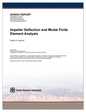 Impeller deflection and modal finite element analysis.