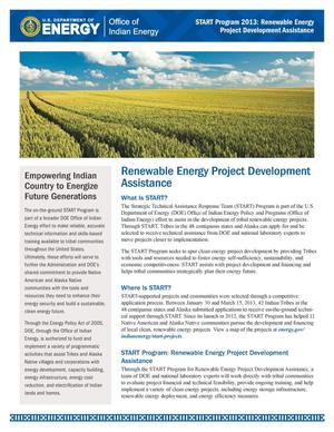 Renewable Energy Project Development Assistance (Fact Sheet)