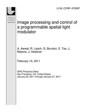 Image processing and control of a programmable spatial light modulator