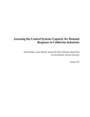 Assessing the Control Systems Capacity for Demand Response in California Industries