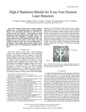 High-Z Radiation Shields for X-ray Free Electron Laser Detectors