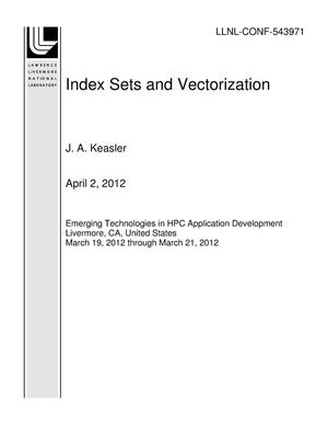 Index Sets and Vectorization