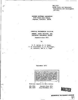 CHEMICAL ENGINEERING DIVISION BURNUP, CROSS SECTIONS, AND DOSIMETRY SEMIANNUAL REPORT, JANUARY--JUNE 1972.