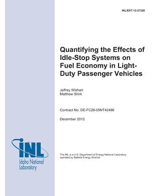 Quantifying the Effects of Idle-Stop Systems on Fuel Economy in Light-Duty Passenger Vehicles