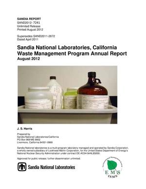 Sandia National Laboratories, California Waste Management Program annual report.