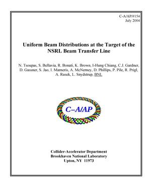 Uniform Beam Distributions at the Target of the NSRL Beam Transfer Line