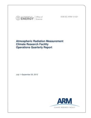 Atmospheric Radiation Measurement Climate Research Facility Operations Quarterly Report July 1–September 30, 2012