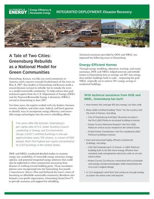 Tale of Two Cities: Greensburg Rebuilds as a National Model for Green Communities (Fact Sheet) (Revised)