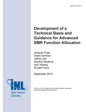 Development of a Technical Basis and Guidance for Advanced SMR Function Allocation