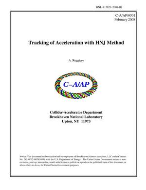 Tracking of Acceleration with HNJ Method