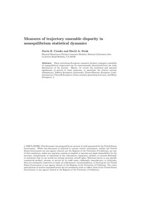 Measures of trajectory ensemble disparity in nonequilibrium statistical dynamics