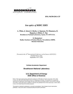 Ion Optics of RHIC EBIS