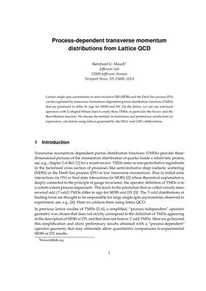 Process-dependent transverse momentum distributions from lattice QCD