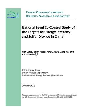 National Level Co-Control Study of the Targets for Energy Intensity and Sulfur Dioxide in China