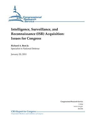 Intelligence, Surveillance, and Reconnaissance (ISR) Acquisition: Issues for Congress