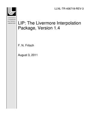 LIP: The Livermore Interpolation Package, Version 1.4