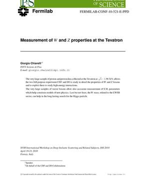 Measurement of W and Z properties at the Tevatron