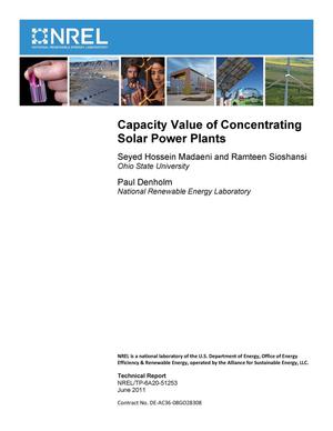 Capacity Value of Concentrating Solar Power Plants