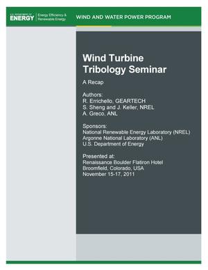 Wind Turbine Tribology Seminar - A Recap