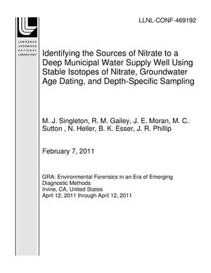Identifying the Sources of Nitrate to a Deep Municipal Water Supply Well Using Stable Isotopes of Nitrate, Groundwater Age Dating, and Depth-Specific Sampling