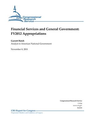 Financial Services and General Government: FY2012 Appropriations