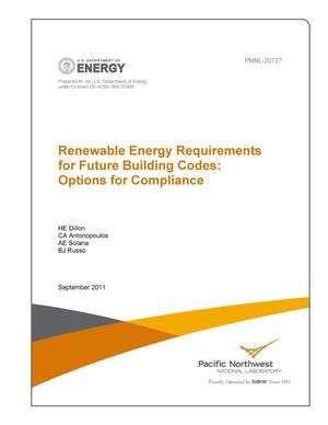 Renewable Energy Requirements for Future Building Codes: Options for Compliance