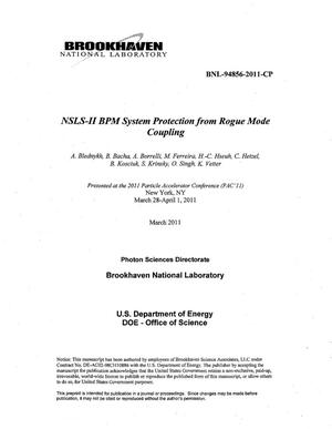 NSLS-II BPM System Protection from Rogue Mode Coupling
