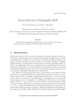 Excited Baryons in Holographic QCD