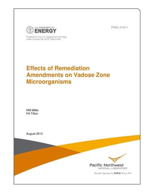 Effects of remediation amendments on vadose zone microorganisms