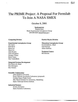 The PRIME Project: A Proposal for Fermilab to Join a NASA SMEX