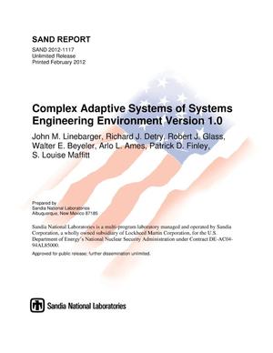 Complex Adaptive Systems of Systems (CASOS) engineering environment.