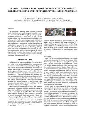 Detailed Surface Analysis Of Incremental Centrifugal Barrel Polishing (CBP) Of Single-Crystal Niobium Samples