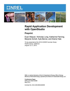 Rapid Application Development with OpenStudio: Preprint