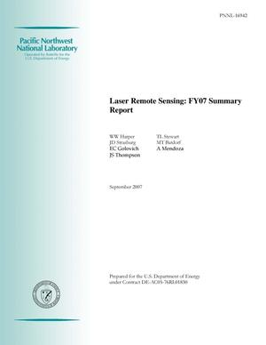 Laser Remote Sensing: FY07 Summary Report