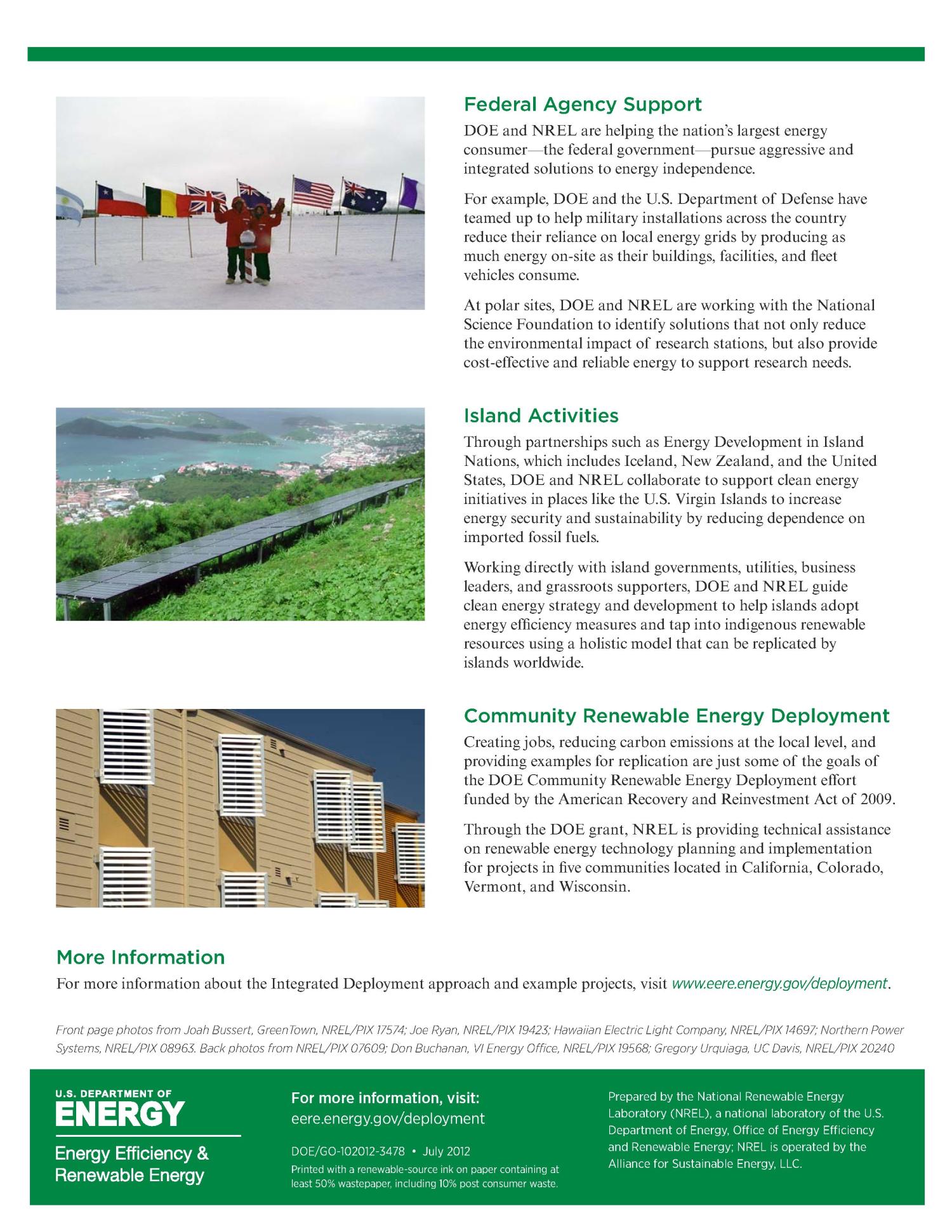 Leading the Nation in Clean Energy Deployment (Fact Sheet)
                                                
                                                    [Sequence #]: 2 of 2
                                                