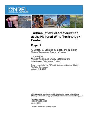 Turbine Inflow Characterization at the National Wind Technology Center: Preprint