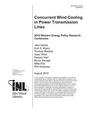 Concurrent Wind Cooling in Power Transmission Lines