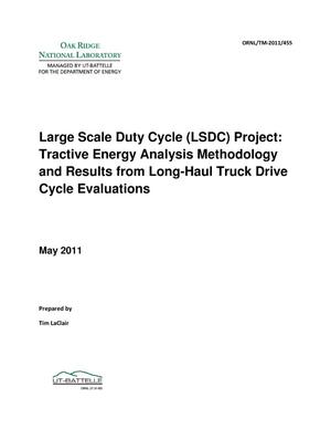 Primary view of object titled 'Large Scale Duty Cycle (LSDC) Project: Tractive Energy Analysis Methodology and Results from Long-Haul Truck Drive Cycle Evaluations'.