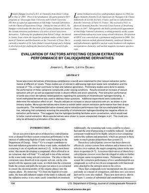 Evaluation of Factors Affecting Cesium Extraction Performance by Calix[4]Arene Derivatives