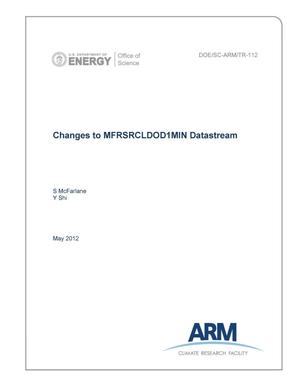 Changes to MFRSRCLDOD1MIN Datastream